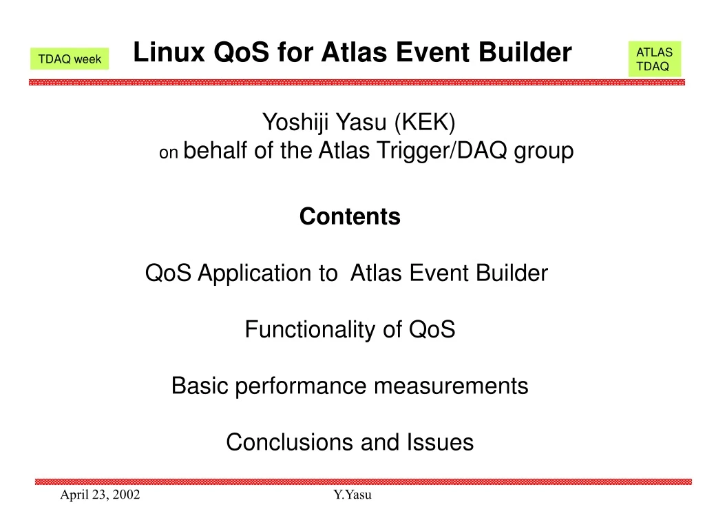 linux qos for atlas event builder