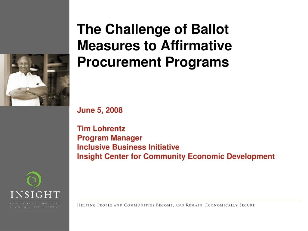 the challenge of ballot measures to affirmative procurement programs
