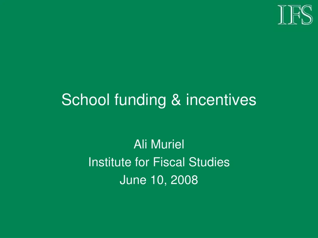 school funding incentives