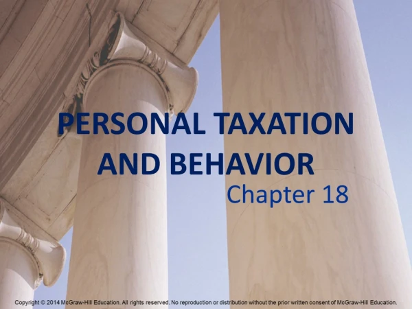 PERSONAL TAXATION       AND BEHAVIOR