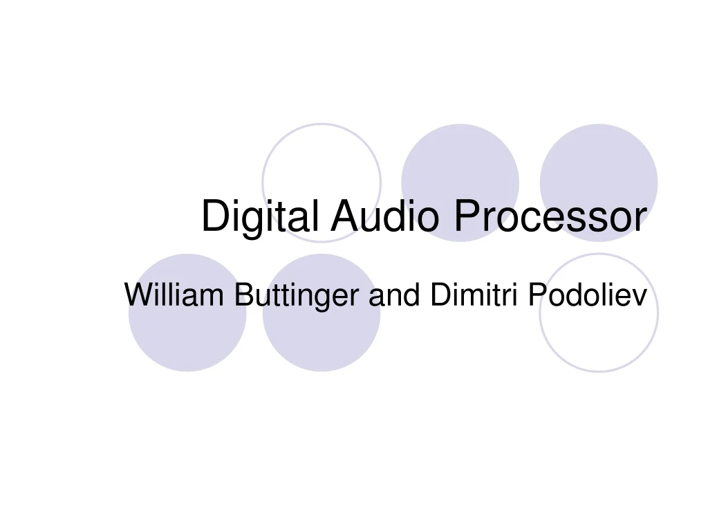 digital audio processor