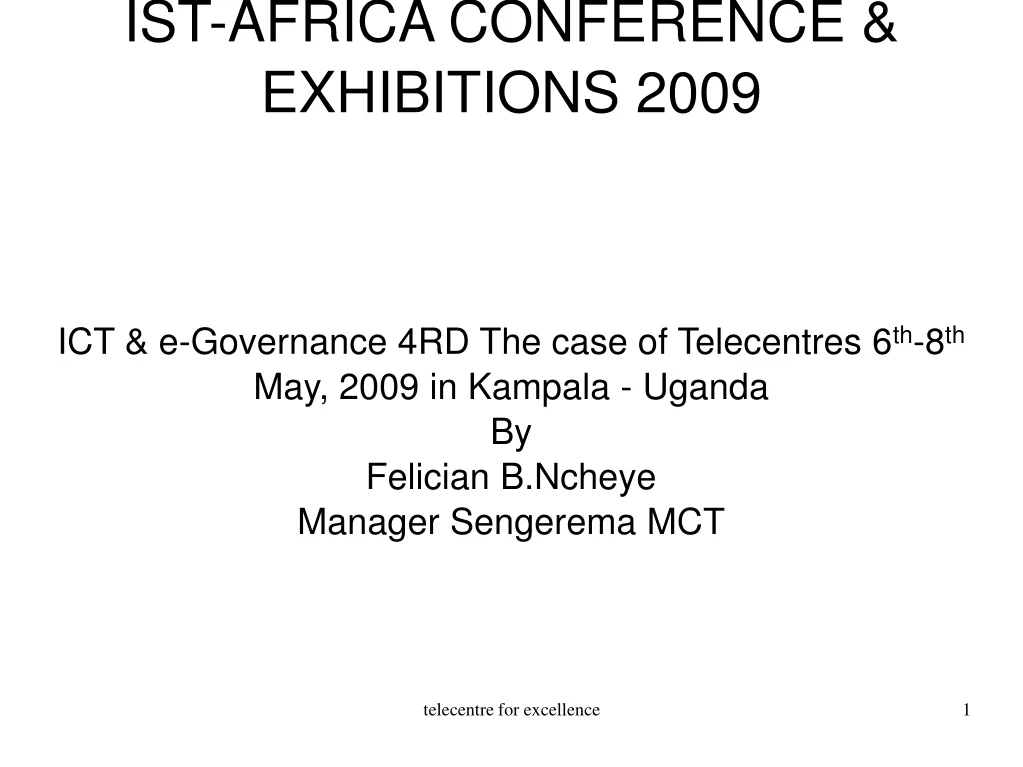ist africa conference exhibitions 2009