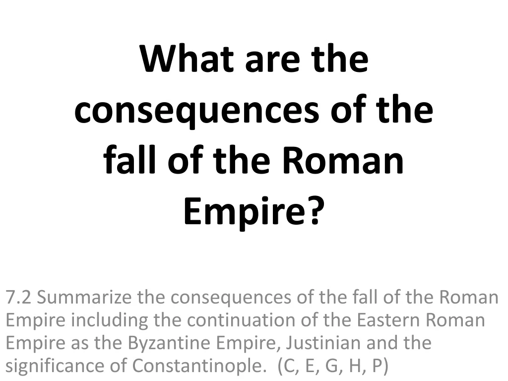 what are the consequences of the fall of the roman empire