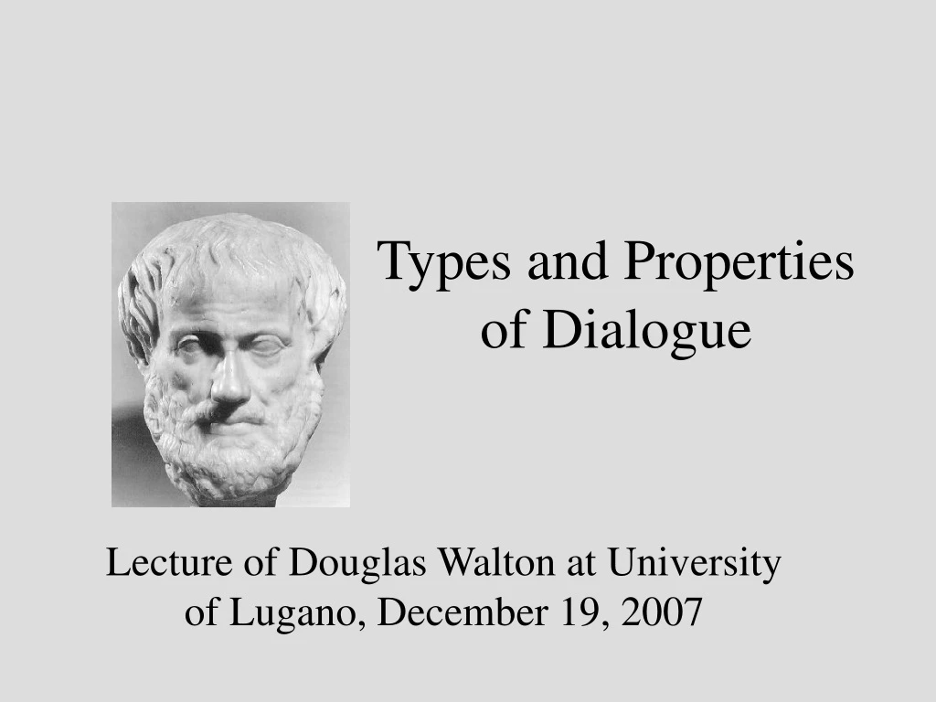 types and properties of dialogue