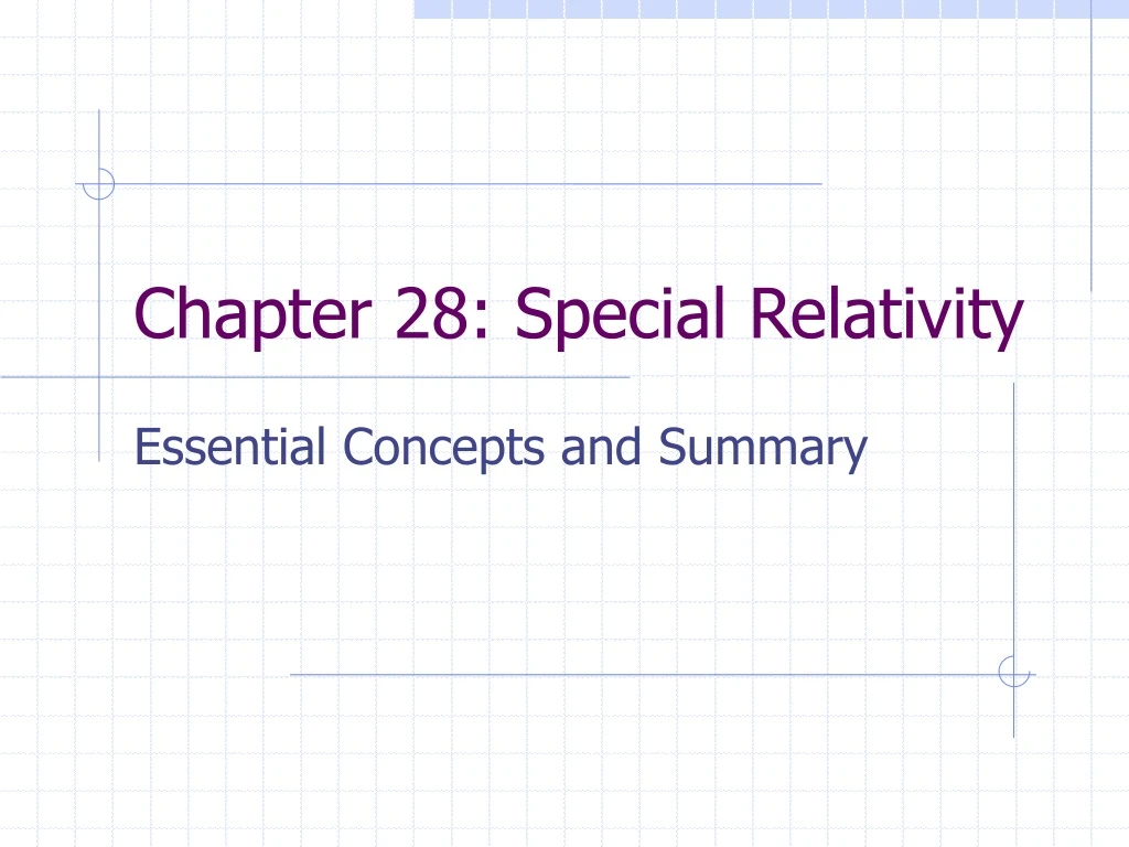 chapter 28 special relativity