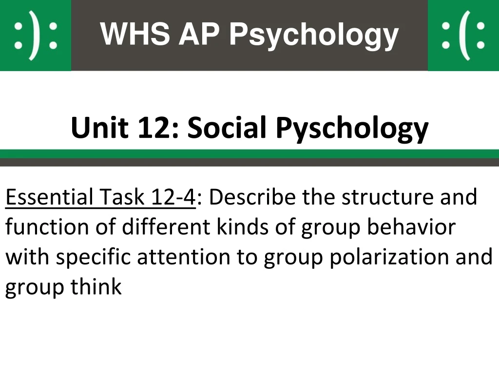 unit 12 social pyschology