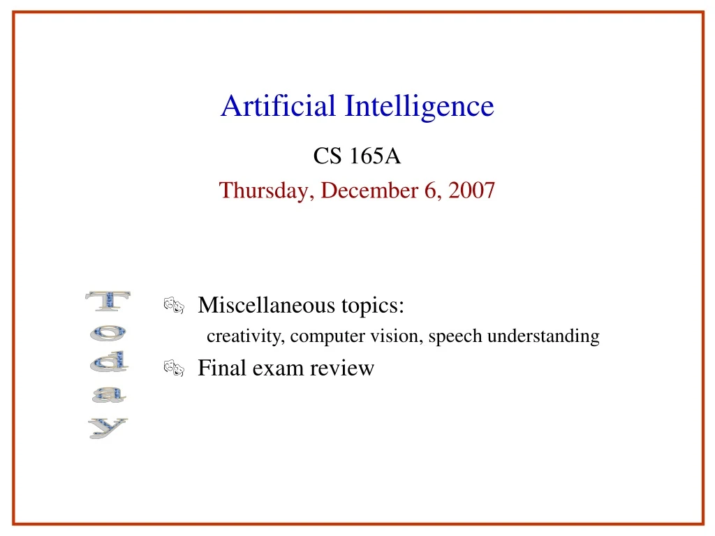 artificial intelligence