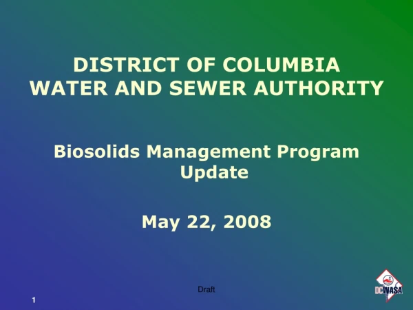 DISTRICT OF COLUMBIA WATER AND SEWER AUTHORITY