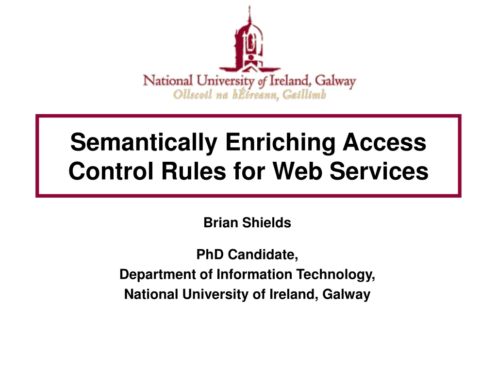 semantically enriching access control rules for web services