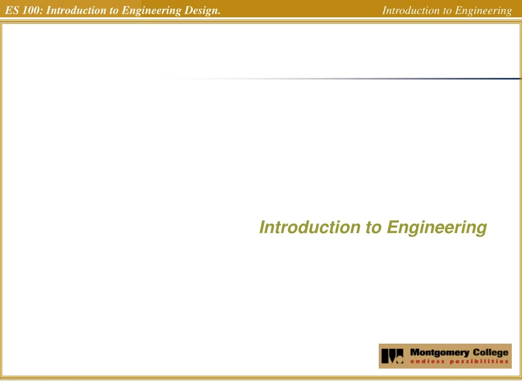 introduction to engineering