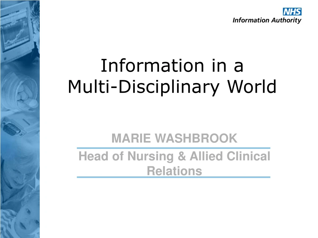information in a multi disciplinary world