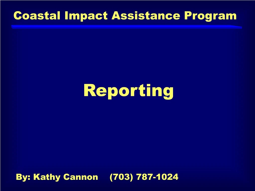 coastal impact assistance program