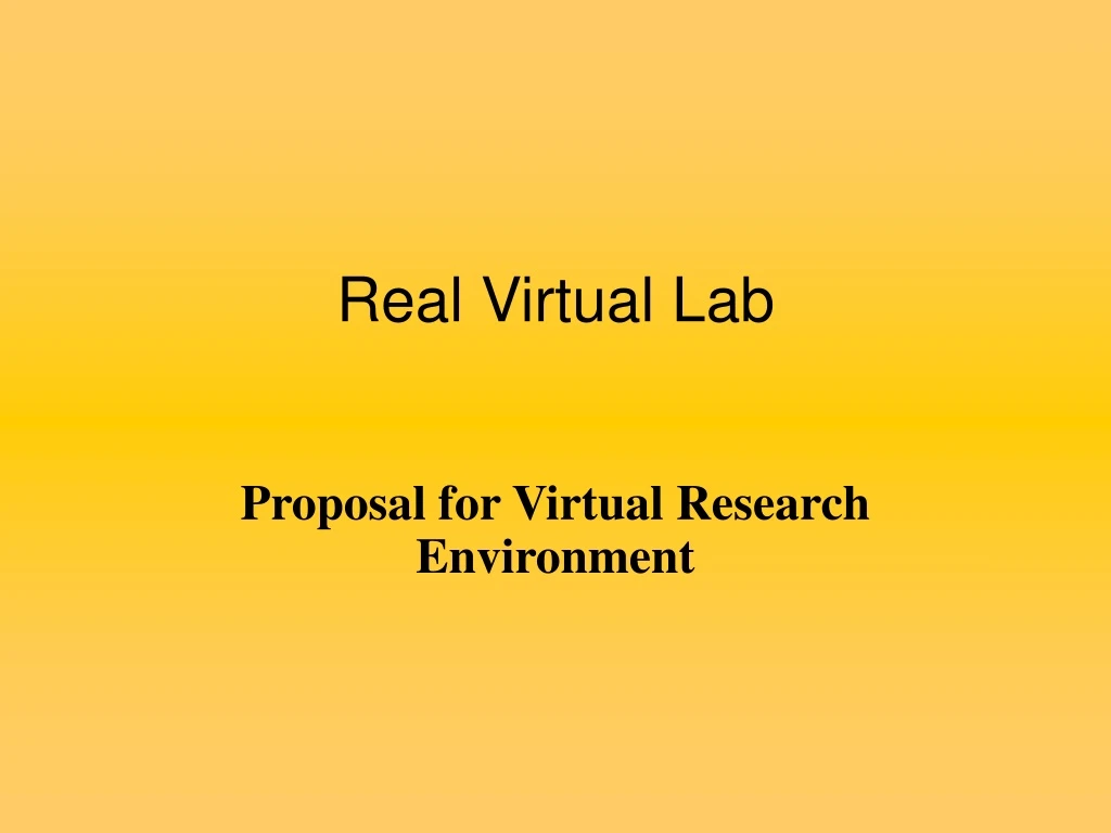 real virtual lab