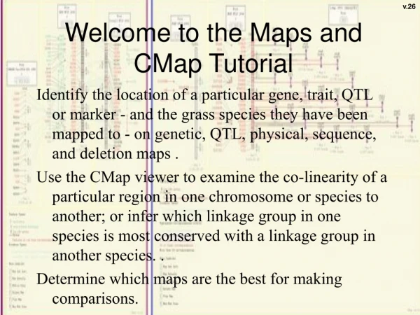 Welcome to the Maps and CMap Tutorial