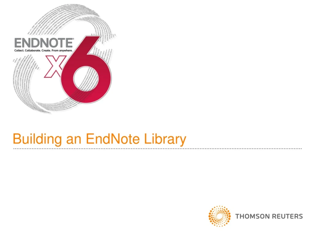 building an endnote library