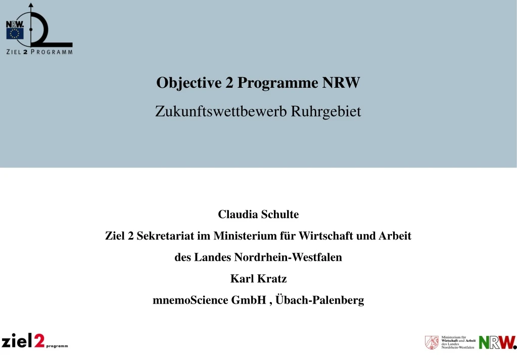 objective 2 programme nrw zukunftswettbewerb