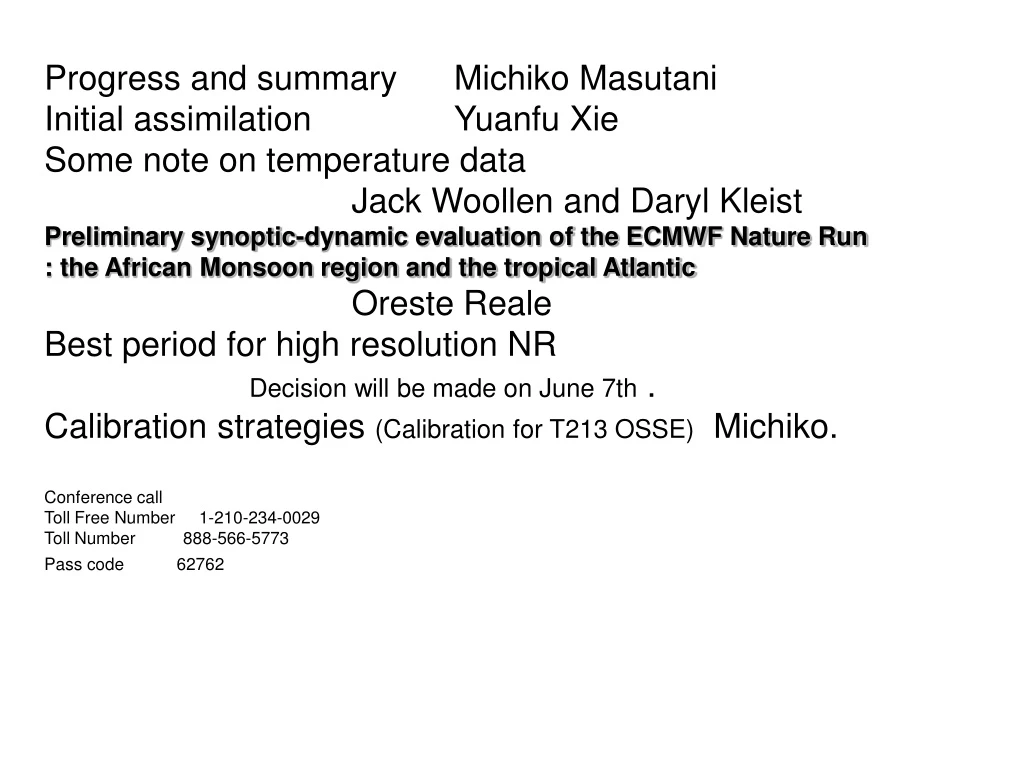 progress and summary michiko masutani initial