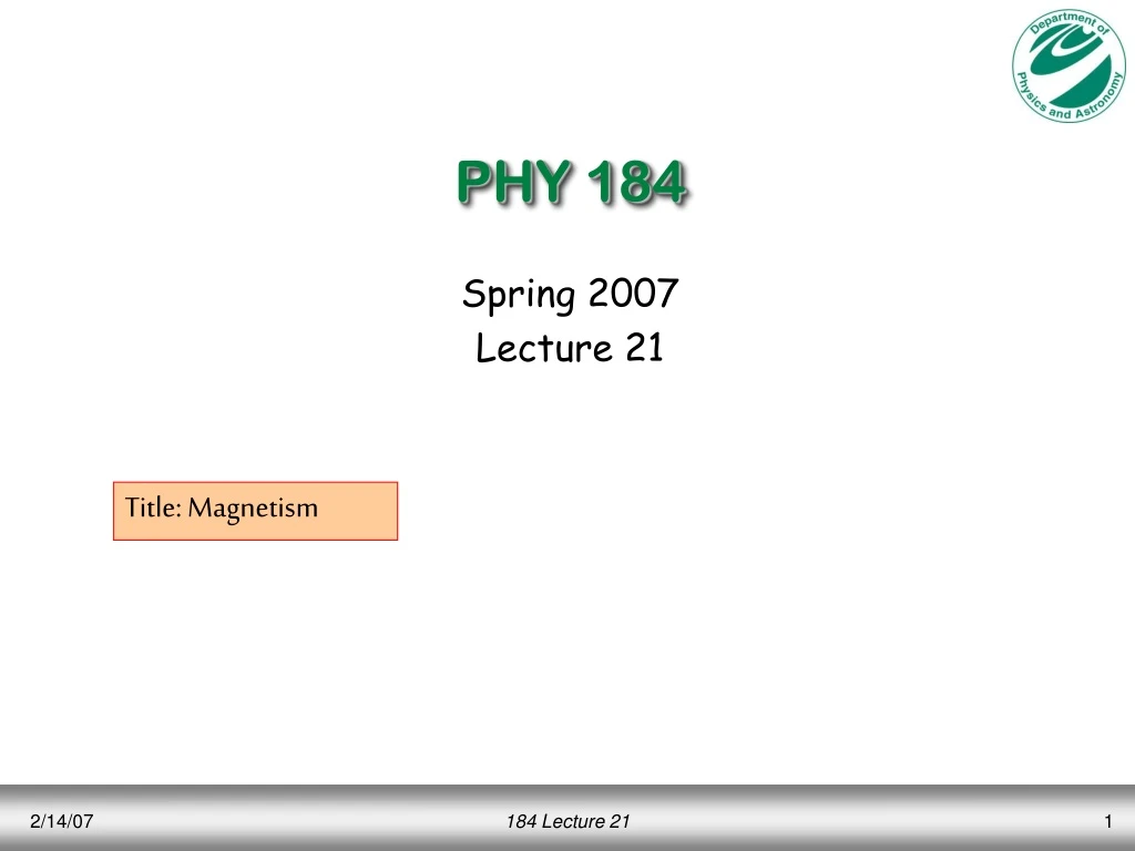 phy 184