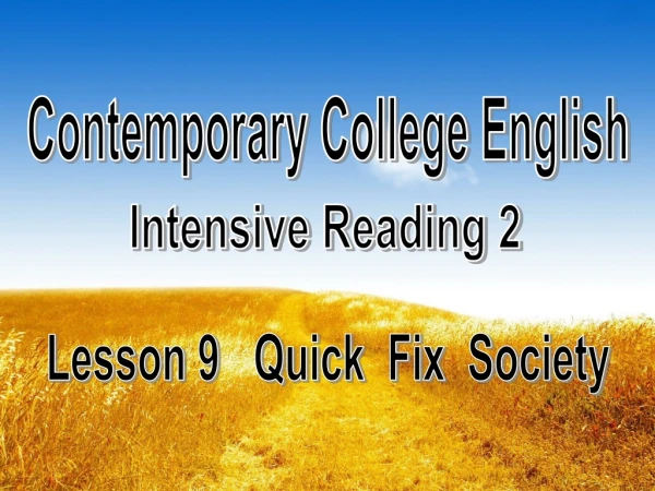 Contemporary College English