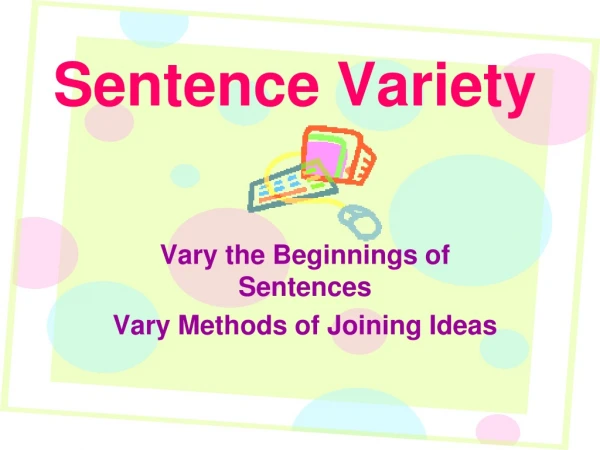 Sentence Variety