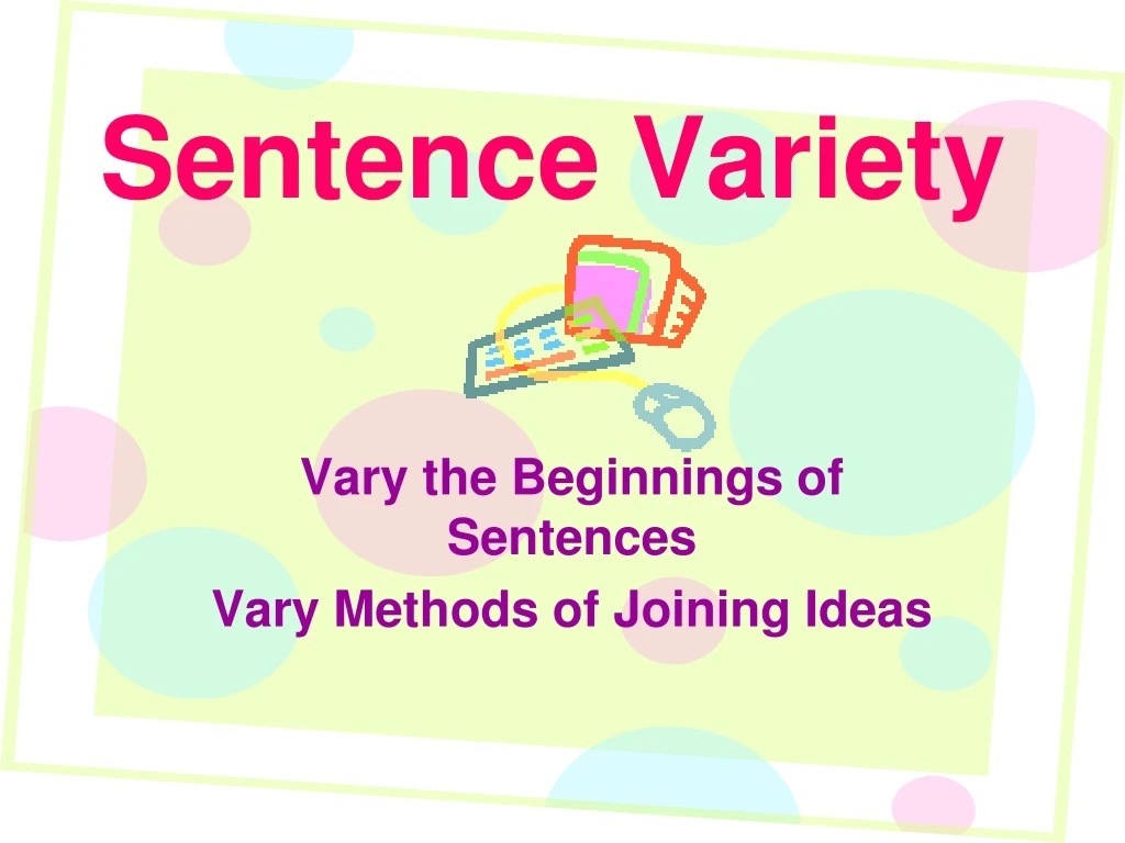 sentence variety
