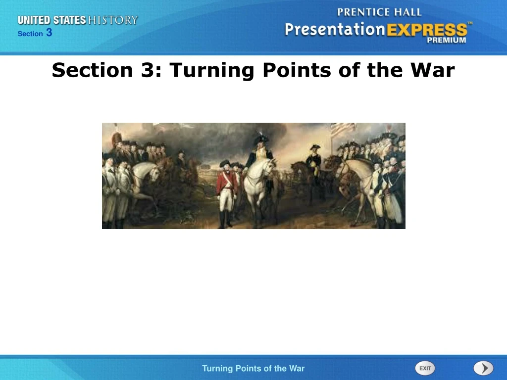 section 3 turning points of the war
