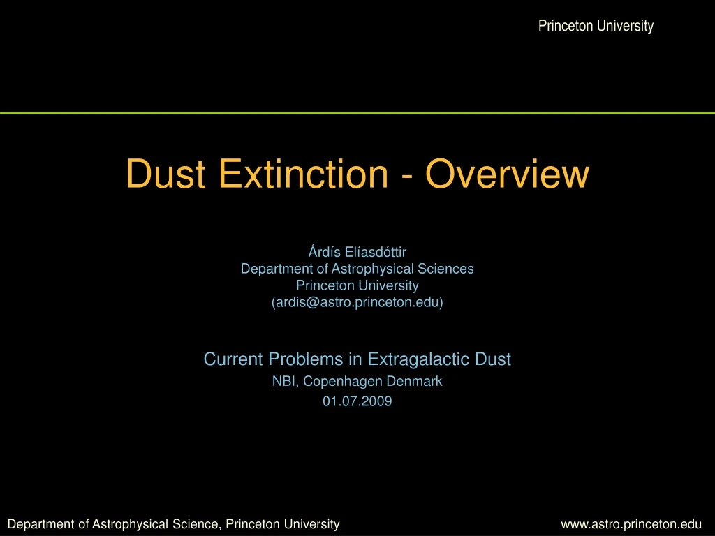 dust extinction overview