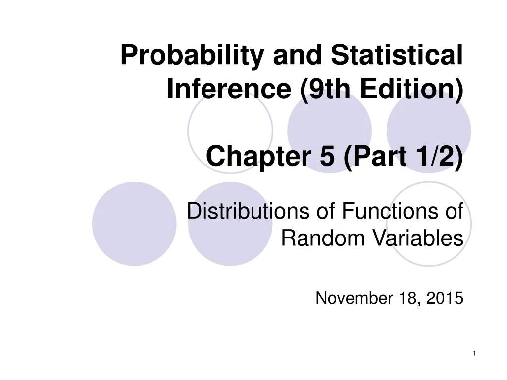 probability and statistical inference 9th edition chapter 5 part 1 2