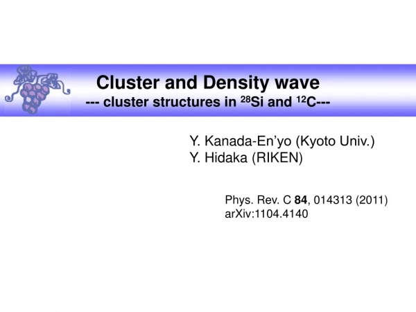 Cluster and Density wave --- cluster structures in  28 Si and  12 C---