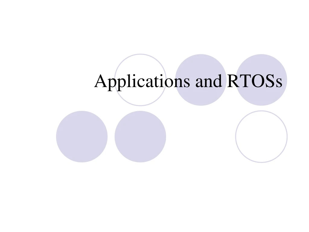 applications and rtoss