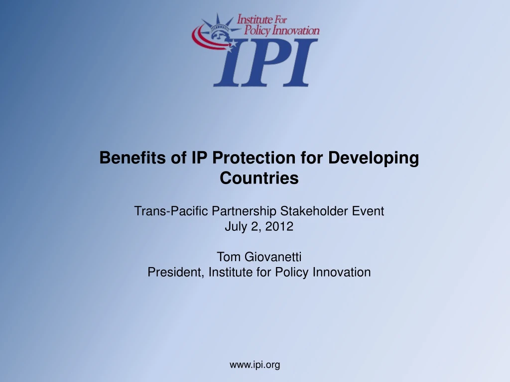 benefits of ip protection for developing