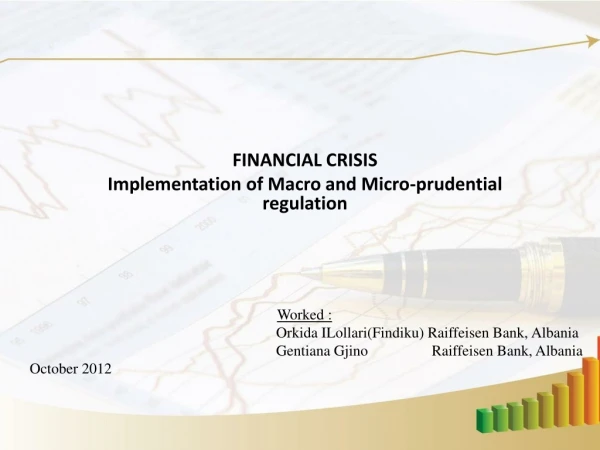 FINANCIAL CRISIS Implementation of Macro and Micro-prudential regulation