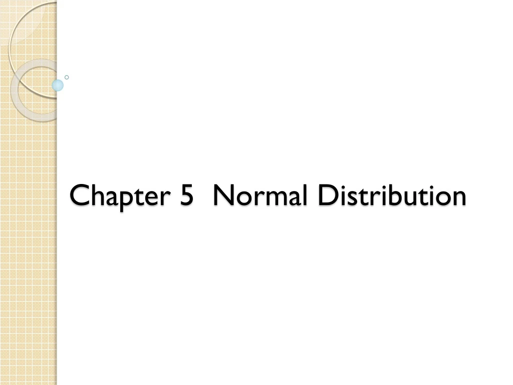 chapter 5 normal distribution