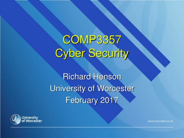 COMP3357  Cyber Security