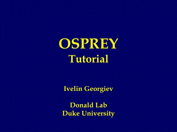 OSPREY Tutorial