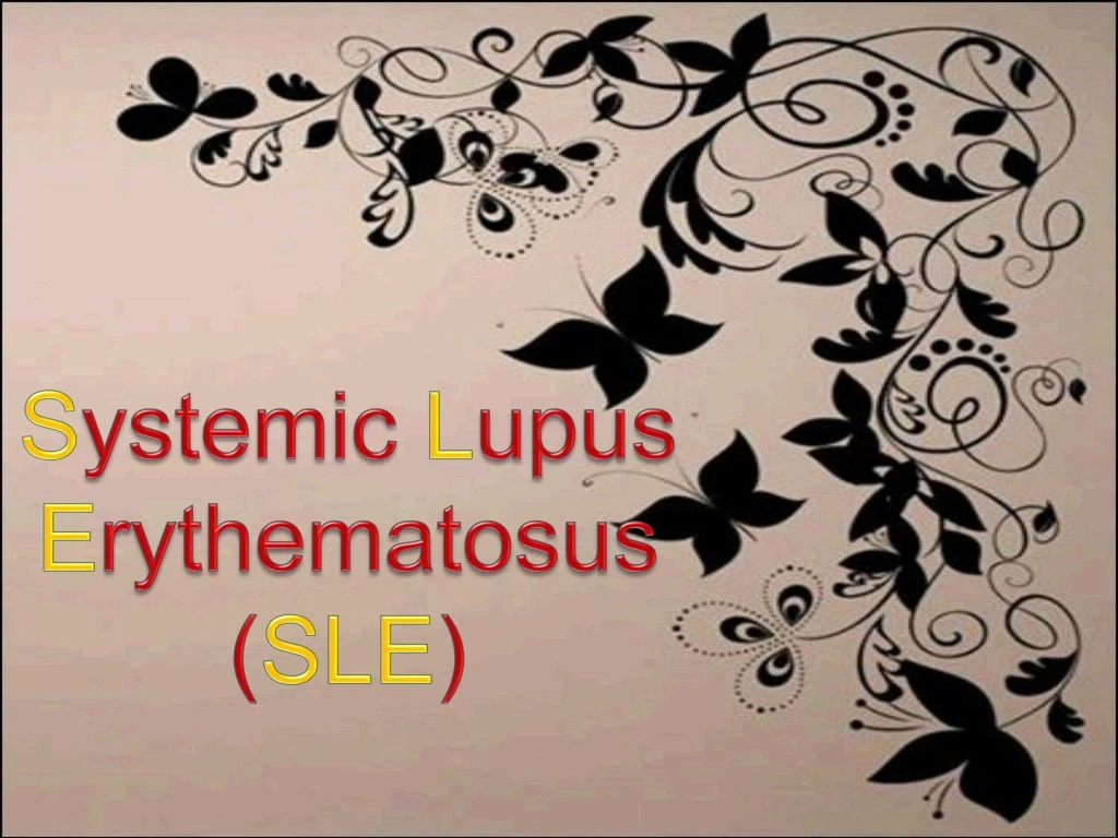 s ystemic l upus e rythematosus sle