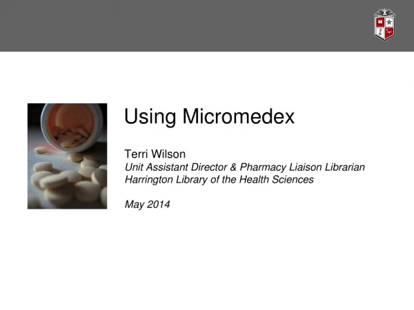 Using Micromedex