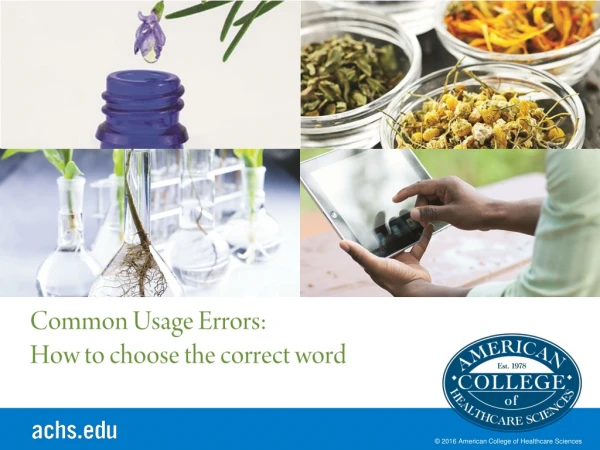 Common Usage Errors:  How to choose the correct word