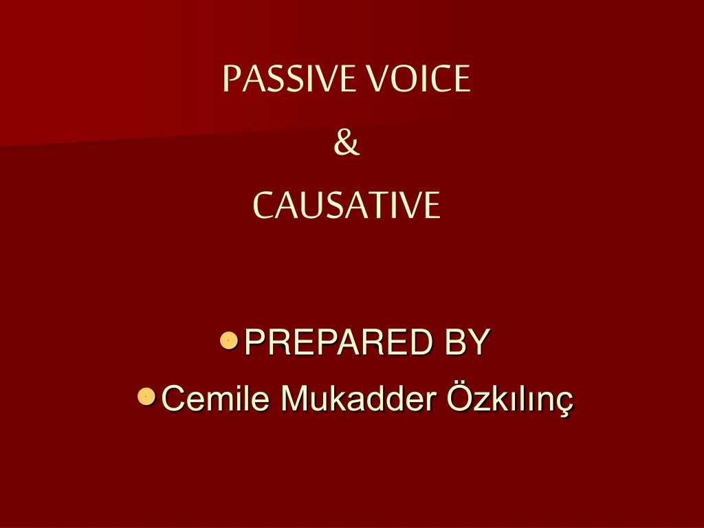passive voice causative
