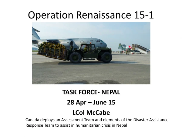 Operation Renaissance 15-1