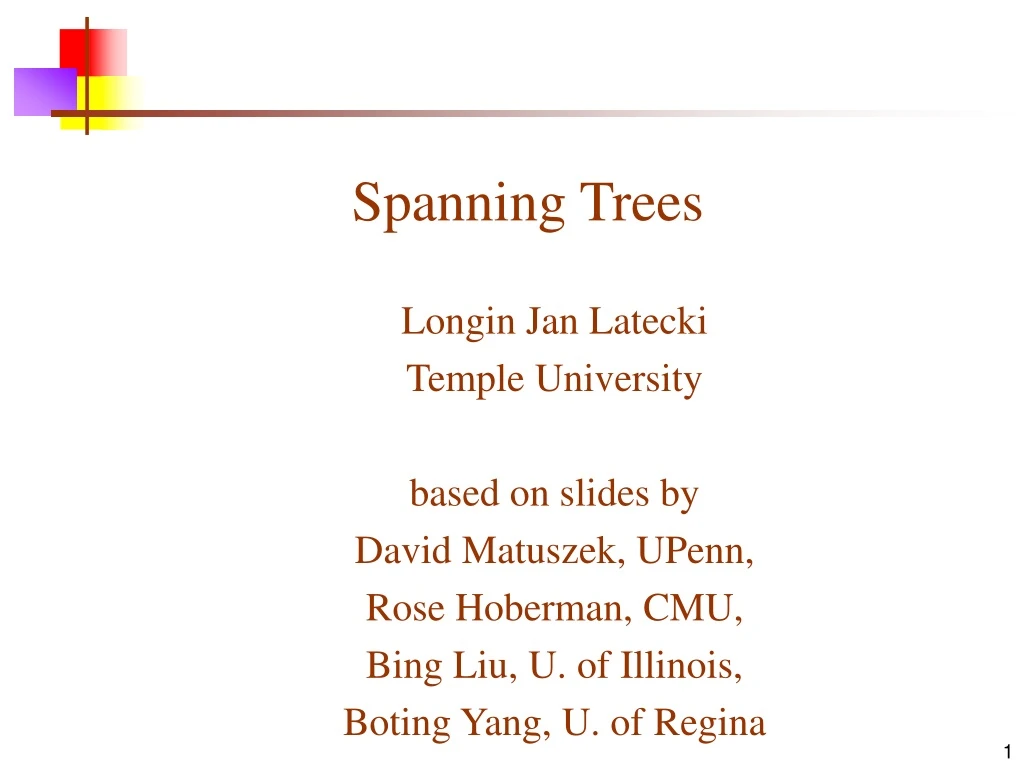 spanning trees