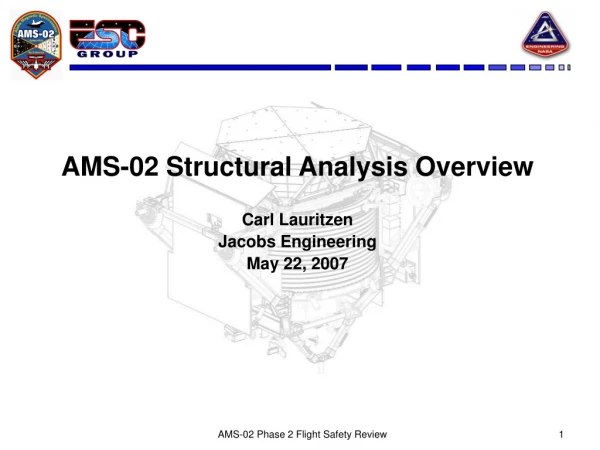 AMS-02 Structural Analysis Overview Carl Lauritzen Jacobs Engineering May 22, 2007