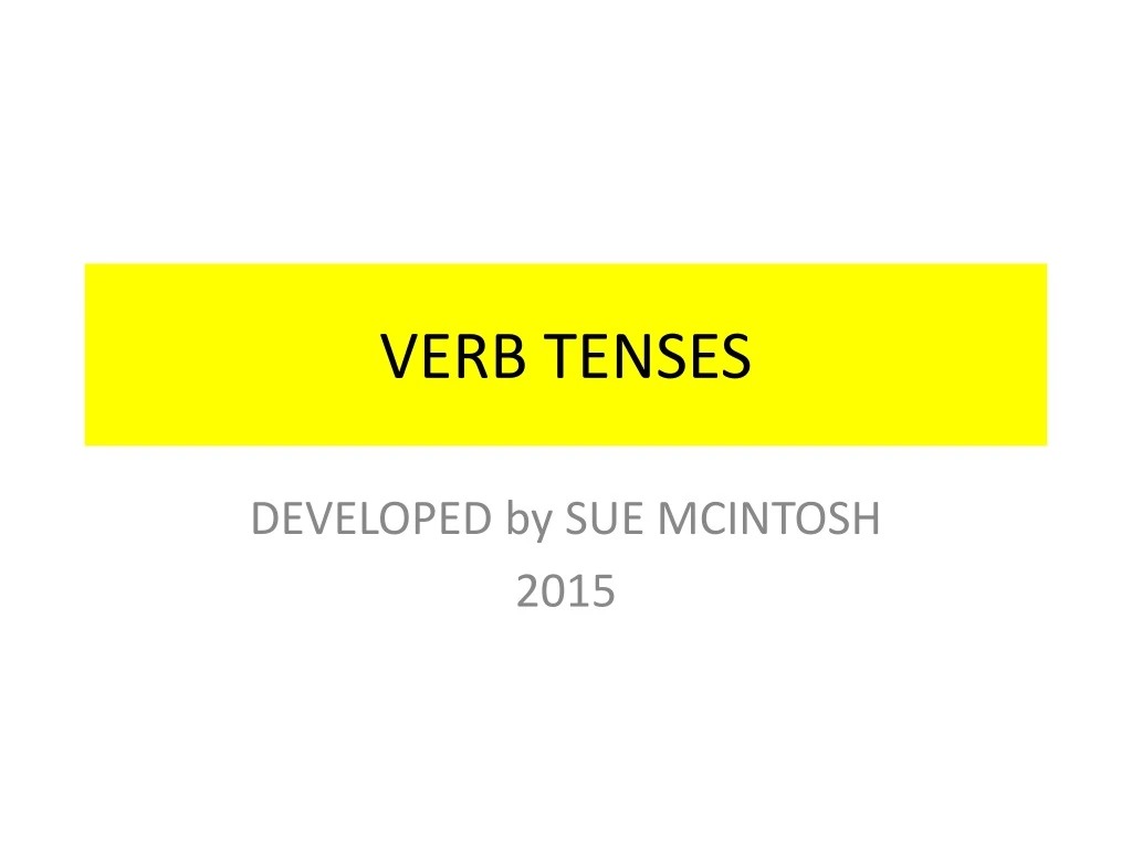 verb tenses