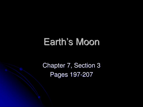 Earth’s Moon