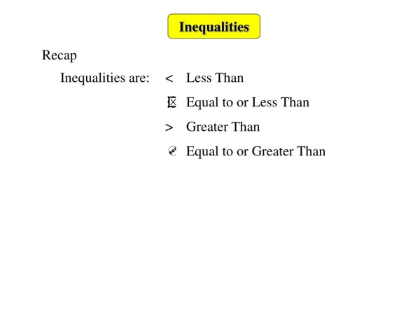 Inequalities