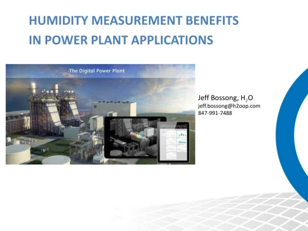 Humidity Measurement Benefits  in Power Plant Applications