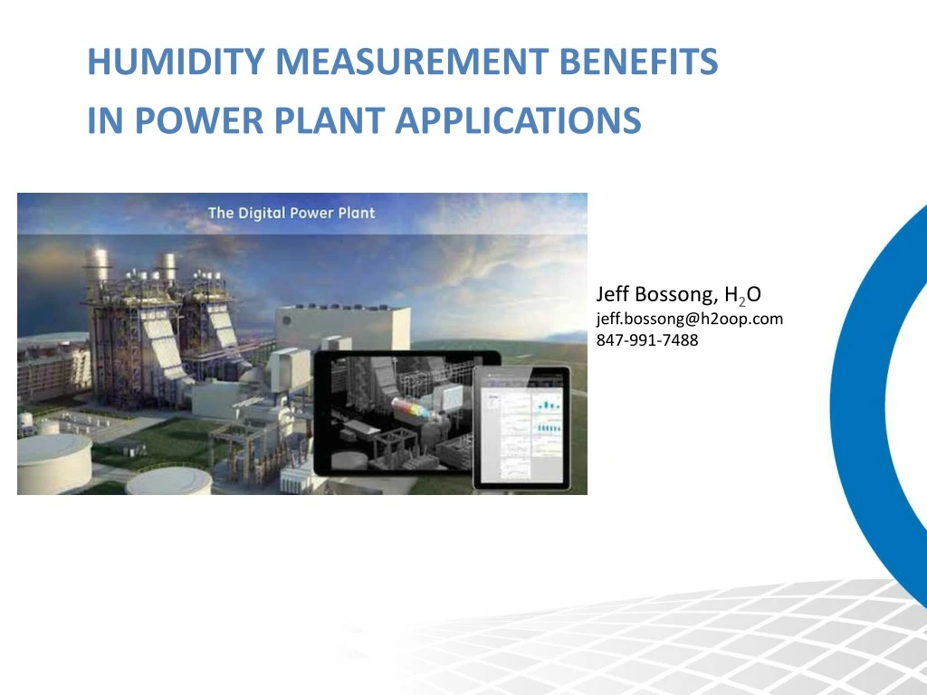 humidity measurement benefits in power plant applications