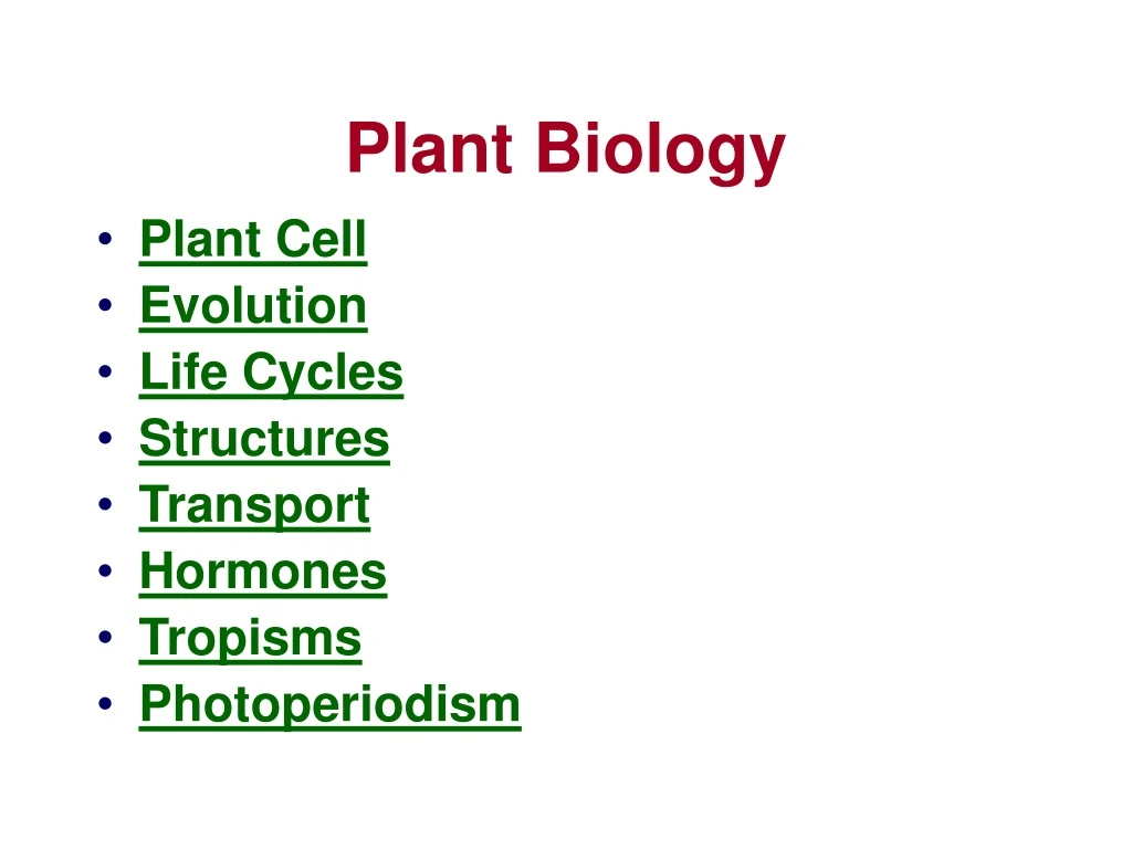 plant biology
