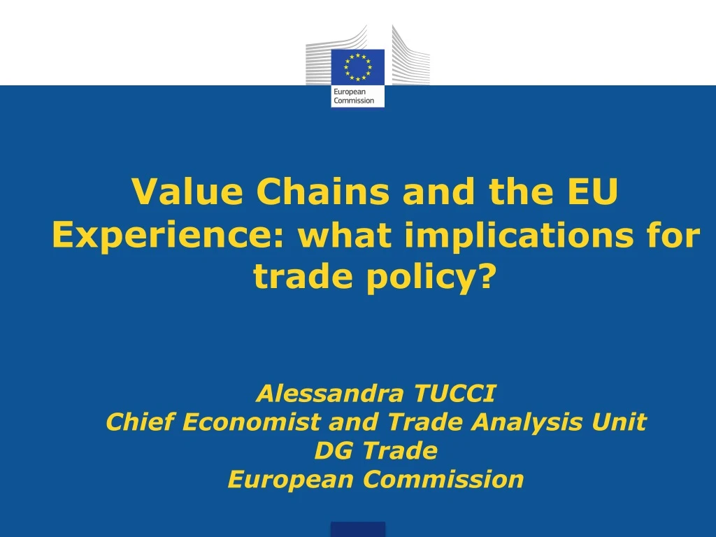 value chains and the eu experience what implications for trade policy