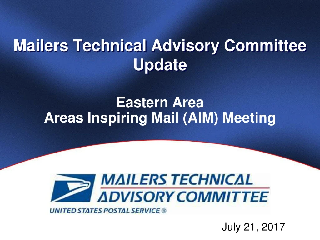 mailers technical advisory committee update